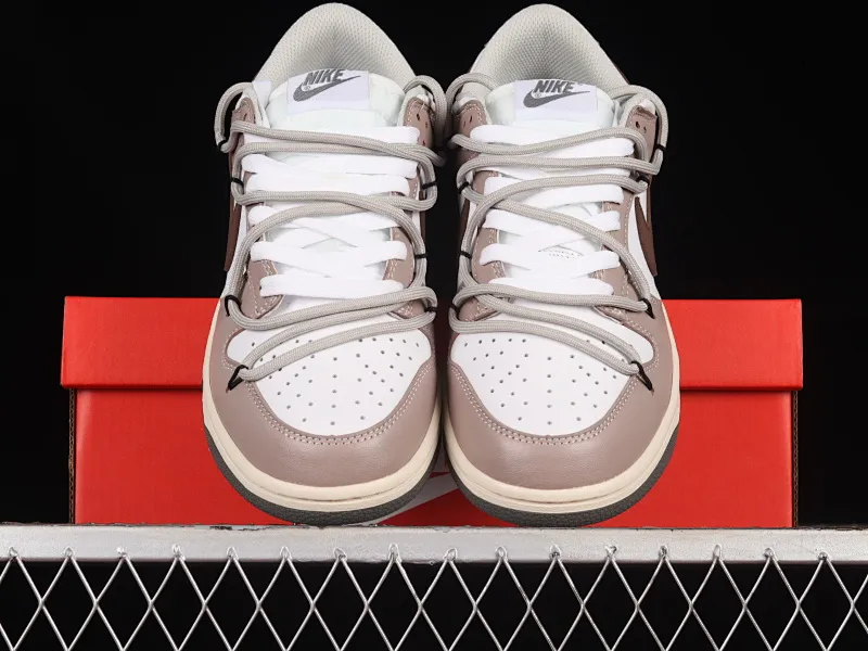 All Categories Nk SB Dunk Series Nk SB Dunk Low Low-top sneakers Nk Dunk Low Coco Latte Customized deconstructed strap casual sneakers DD1503-117